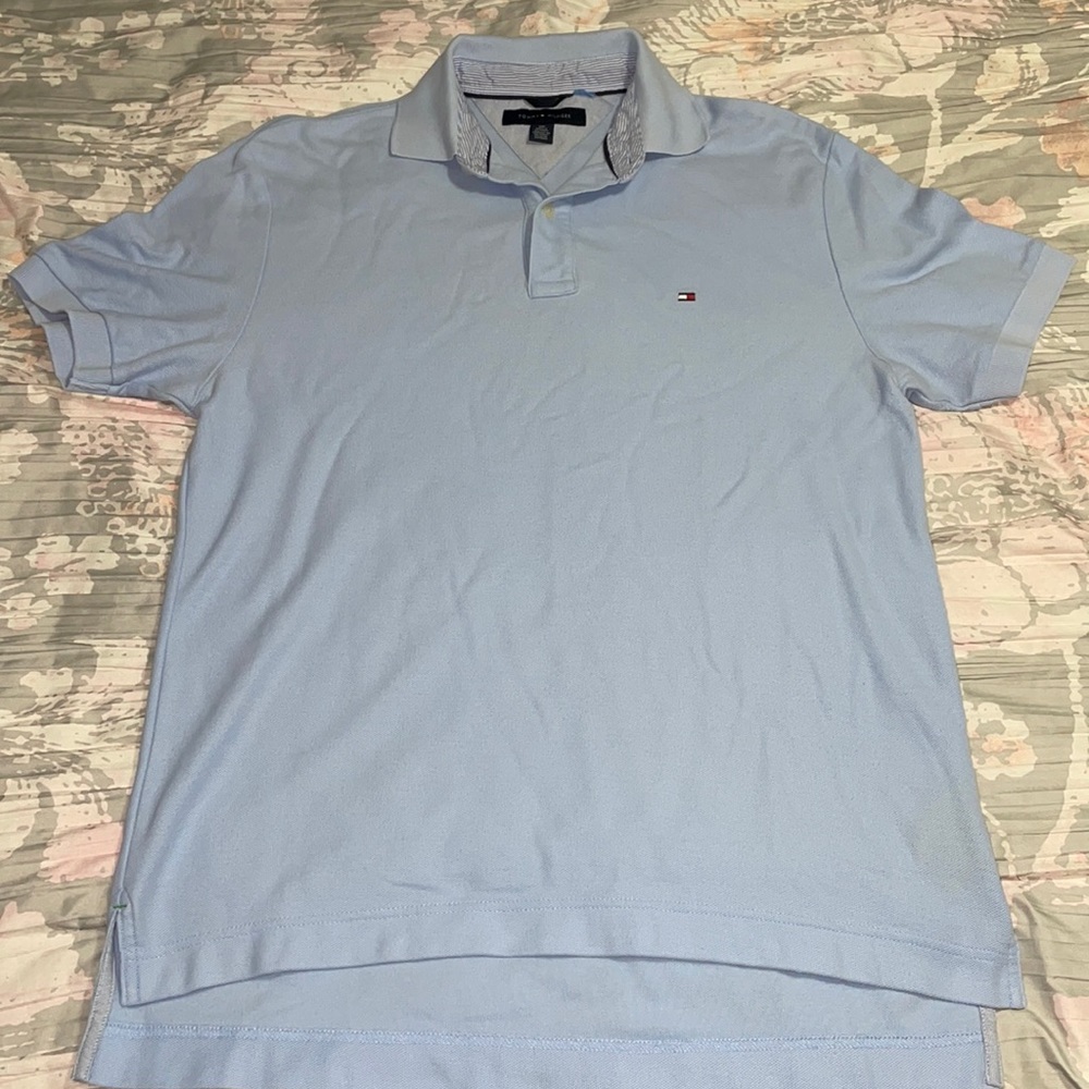 Tommy Hilfiger baby blue polo for men